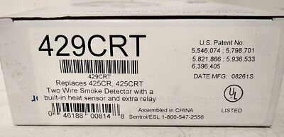 GE ESL 429CRT 12-24 V DC 2-Wire Self-Diagnostic Photoelectric Smoke Detector