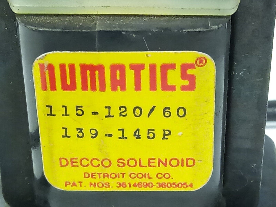 DECCO Numatics 139-145P 115-120 V Solenoid Coil