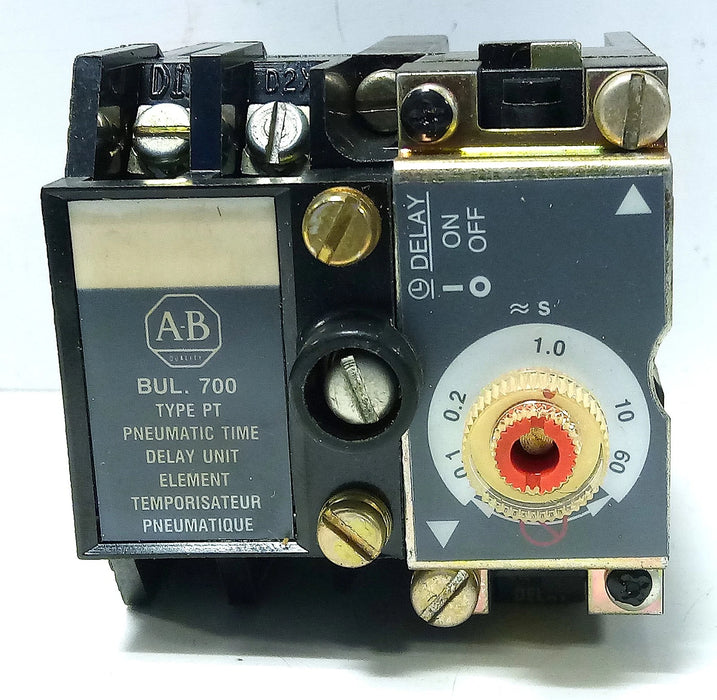 Allen-Bradley 700-PT 10 A 0.1-60 Seconds Pneumatic Time-Delay Relay Attachment