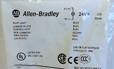 Allen-Bradley 800FD-P6N3 24V Blue LED Pilot Light