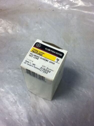 GE P9CPLRGD 600VAC/300VDC Red Illuminated Flush Head Momentary Pushbutton