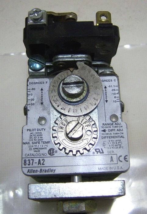 Allen-Bradley Temperature Switch 837-A2 Open