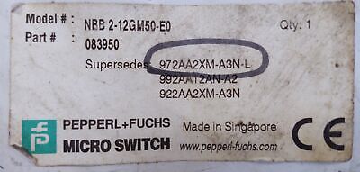 Pepperl NBB2-12GM50-E0 Inductive Proximity Sensor