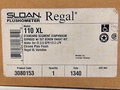 Sloan 3080153 110XL Regal Flushometer Closet Flush Valve