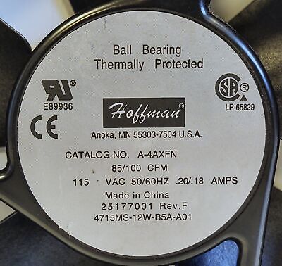 Hoffman A-4AXFN 115 VAC Electronic Component Fan