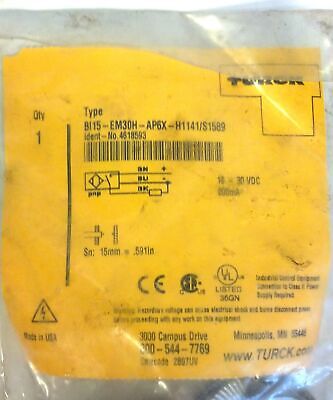 Turck BI5-EM30H-AP6X-H1141/S1589 Inductive Sensor