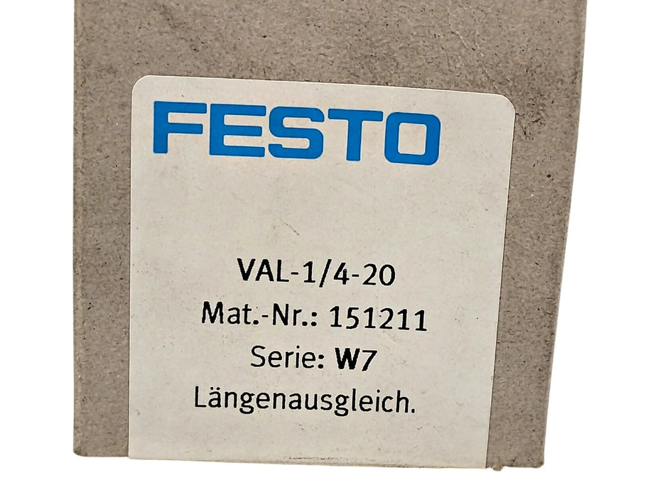 Festo VAL-1/4-20 Length Compensator for Material Handling