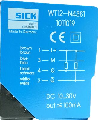 SICK WT12-N4381 1011019 10-30 V DC Adjustable Photoelectric Proximity Sensor