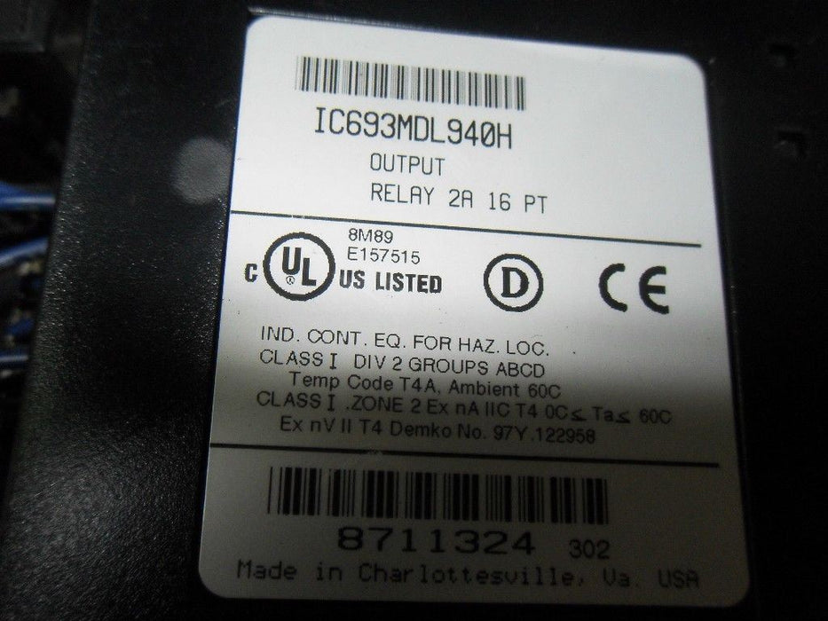 Ge Fanuc Rack 9 Cards IC693ALG390D HE693THM406D IC693ALG220F Power Supply