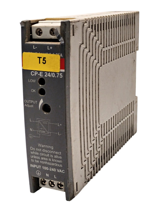 ABB 1SVR427030R0000 CP-E-24/0.75 PLC Power Supply w/ 24-28 V DC Output