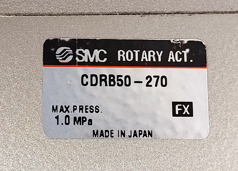 SMC CDRB50-270 145 psi Single Vane Pneumatic Rotary Actuator