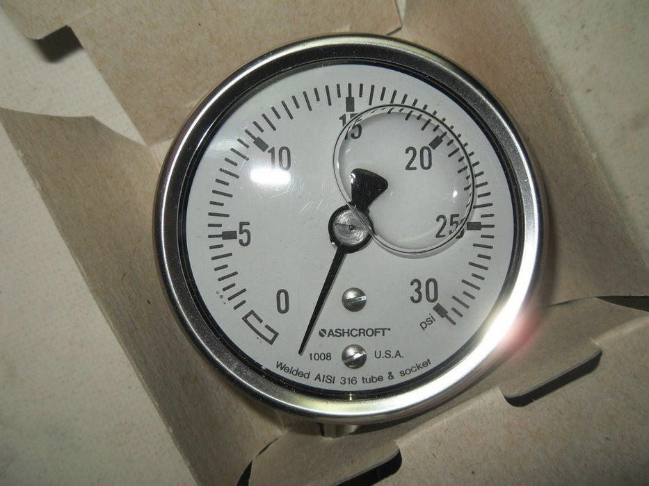 Ashcroft 238A460-02 1Na27545-011 Pressure Gauge 0-30Psi