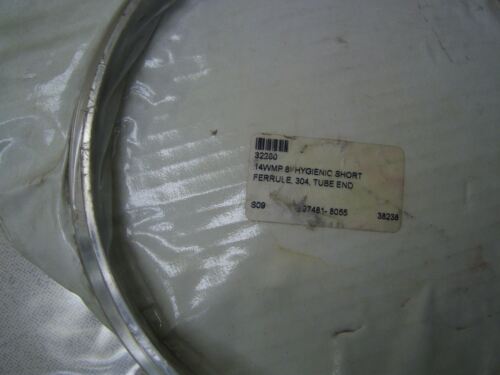 Parker Hygenic Short 8" Ferrule 14MWP NIP 316 Stainless Steel