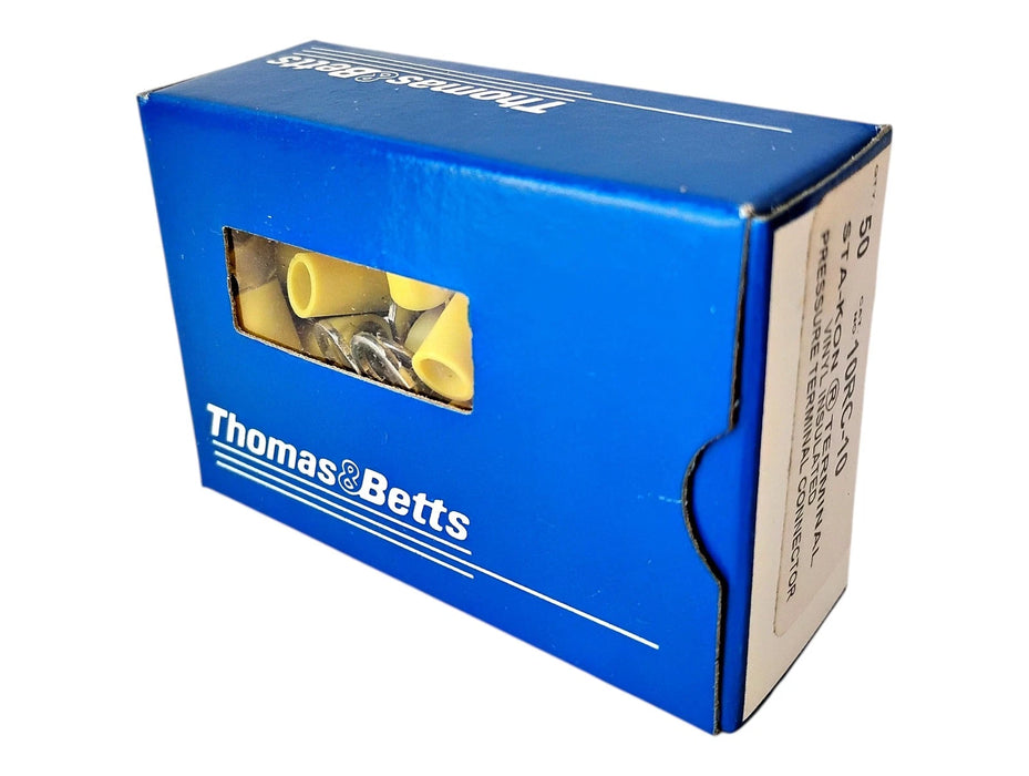 Thomas & Betts 10RC-10 STA-KON Vinyl Pressure Terminal Connector - Box of 50