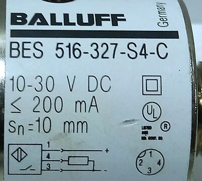 Balluff BES 516-327-S4-C BES01EE 10-30 V DC Inductive Proximity Sensor