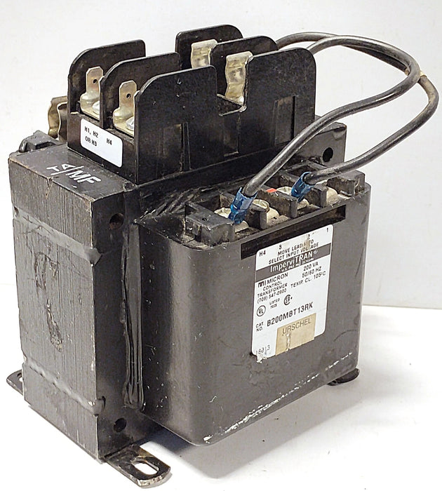 Micron B200MBT13RK IMPERVITRAN 208/230/460 VAC to 115 VAC Step-Down Transformer