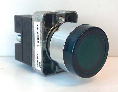 AutomationDirect GCX1202-120L 120 V AC/DC Green Flush LED Illuminated Pushbutton