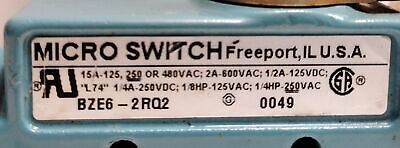 Honeywell BZE6-2RQ2 125-600 V AC/DC 15 A Limit Switch w/ Adjustable Roller Lever