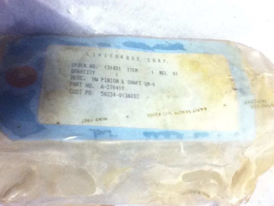 LIMITORQUE A-270419 PINION AND SHAFT