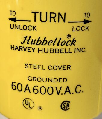 Hubbell HBL26418 600 V AC 60 A 3 Pole 4 Wire Plug