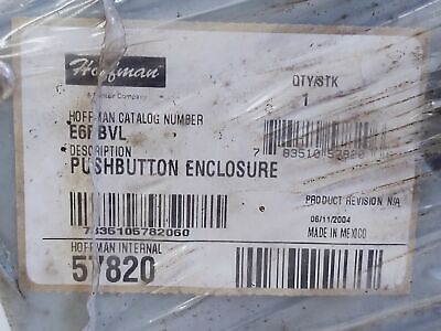 Hoffman 57820 E6PBVL 6 Button Pushbutton Enclosure