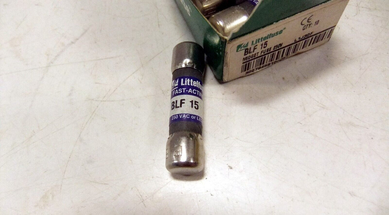 9 Littelfuse Midget Fuses BLF15