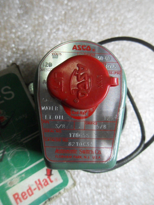 ASCO 8210C33 120V Solenoid Valve 3/8"
