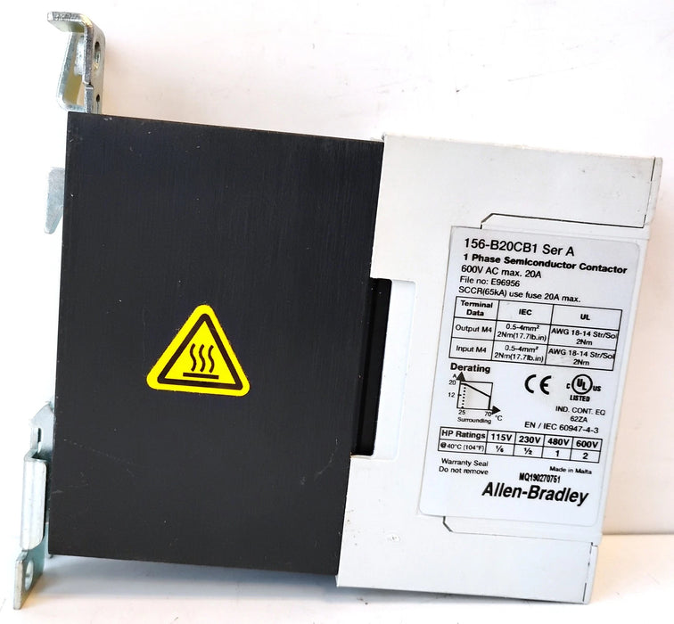 Allen-Bradley 156-B20CB1 4-32 V DC 20 A Solid State Semiconductor Contactor