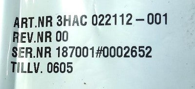 ABB 3HAC022112-001 PLC Cable Assembly for S4 Robot Controller