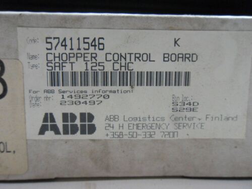 1 ABB 57411546 CHOPPER CONTROL BOARD