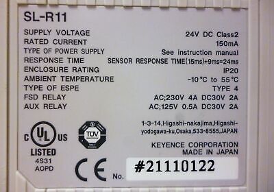Keyence SL-R11 Safety Control Unit