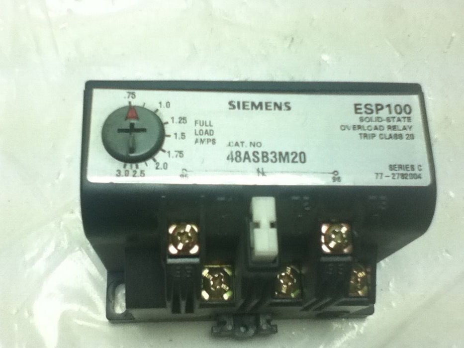 Siemens 48ASB3M20 OVERLOAD RELAY