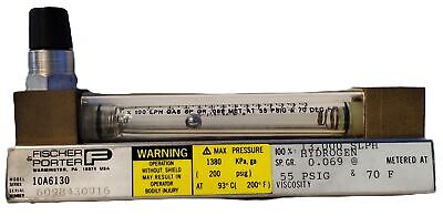Fischer & Porter 10A6130 1/4" NPT 1380 KPA 200 PSIG 93¬∞ C 200¬∞ F Flow Meter