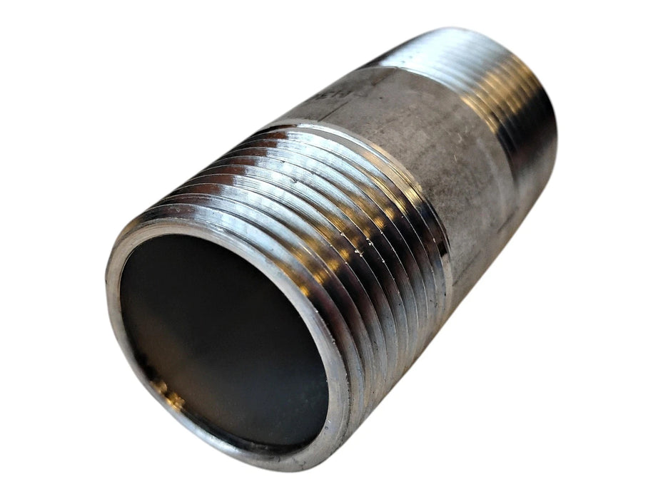 Merit Brass 4016-250 1" x 2-1/2" MNPT Sch 40 304 SS Pipe Nipple
