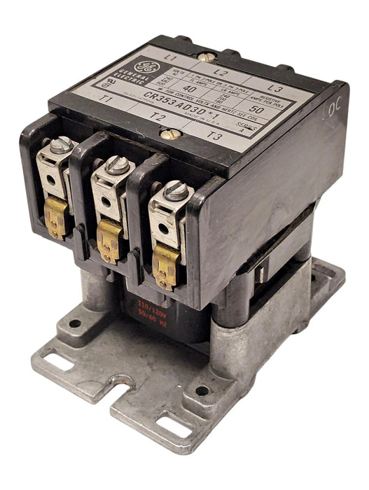 GE CR353-AD3DA1 Ser A 600 V AC 40 A Definite Purpose Contactor w/ 120 V AC Coil