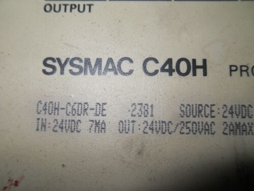 1 OMRON C40H-C6DR-DE PROGRAMMABLE CONTROLLER