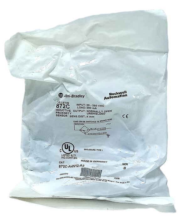 Allen-Bradley 872C-A4N12-A2 20-250 V AC Inductive Proximity Sensor