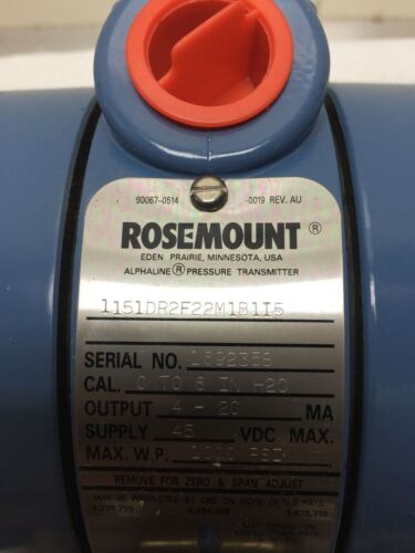 Rosemount 1151Dr2F22M1B1I5 Pressure Transmitter