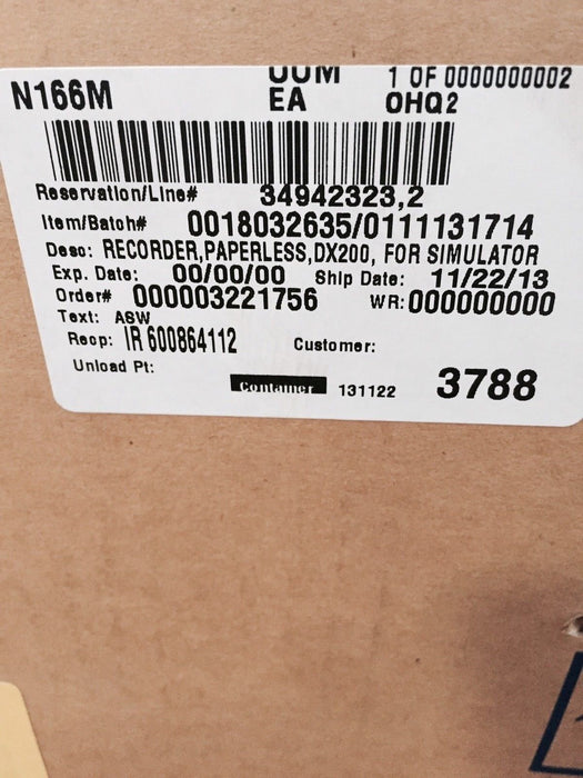 Yokogawa DX230-2-2 A3/F1/S13 Paperless Recorder