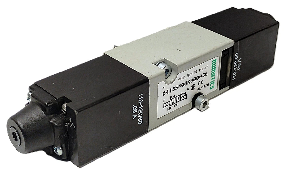 Numatics 041SS400K000030 150 psig Solenoid Valve w/ 110/120 V AC Coils
