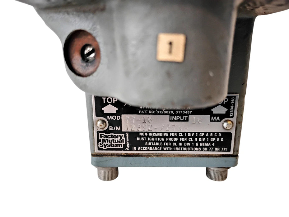 Moore Products 77-16 16 MA Pressure Transducer