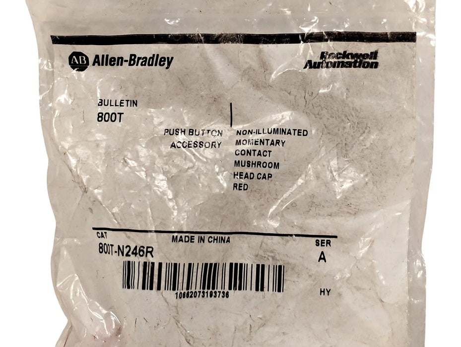 Allen-Bradley 800T-N246R Red Mushroom Head Cap