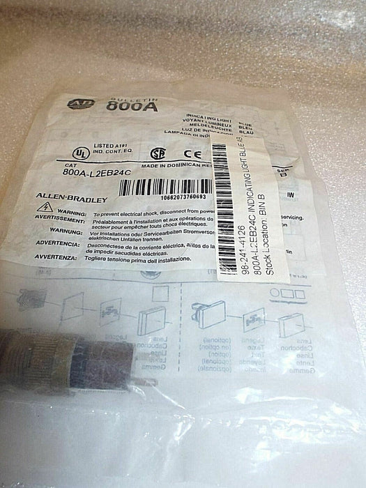 Allen-Bradley Indicating Light 24V Full Voltage 800A-L2EB24C