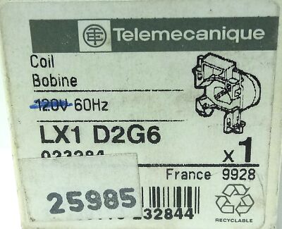 Telemecanique LX1D2G6 120 V AC Contactor Coil for LC1D09 Contactors