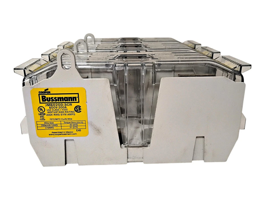Bussmann JM60200-3CR 600 V 200 A 3-Pole Fuse Block