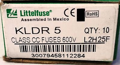 Littelfuse KLDR-5 600 V AC 5 A Current Limiting Time-Delay Fuses - Lot of 6