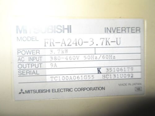 Mitsubishi FR-A240-3.7K-U AC Drive