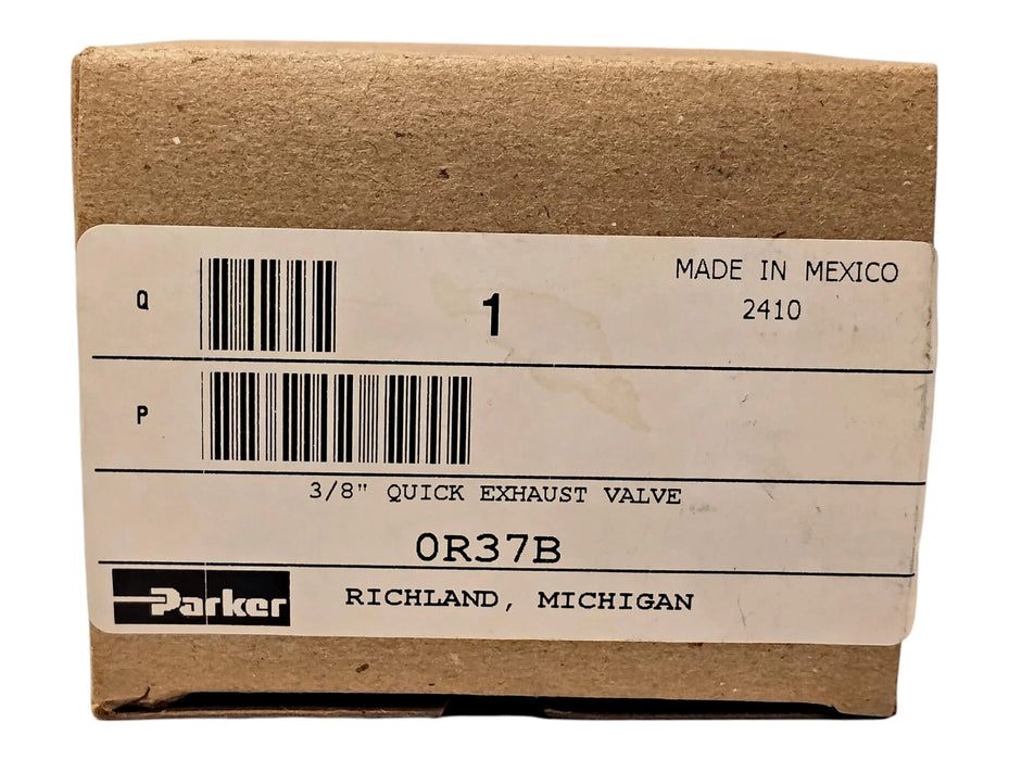 Parker OR37B 0R37B 3-150 psi Aluminum Quick Exhaust Valve w/ 3/8 in NPTF Port