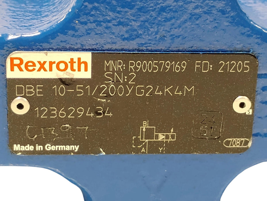 Rexroth DBE10-51/200YG24K4M R900579169 Proportional Pressure Relief Valve