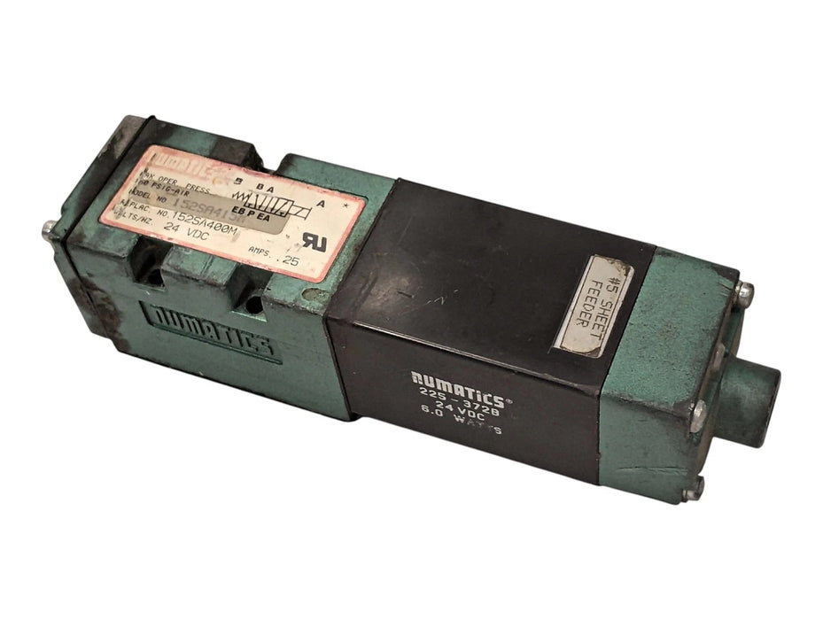 Numatics 152SA415M Pneumatic Solenoid Valve w/ 24 V DC Coil and 1/4 in Ports